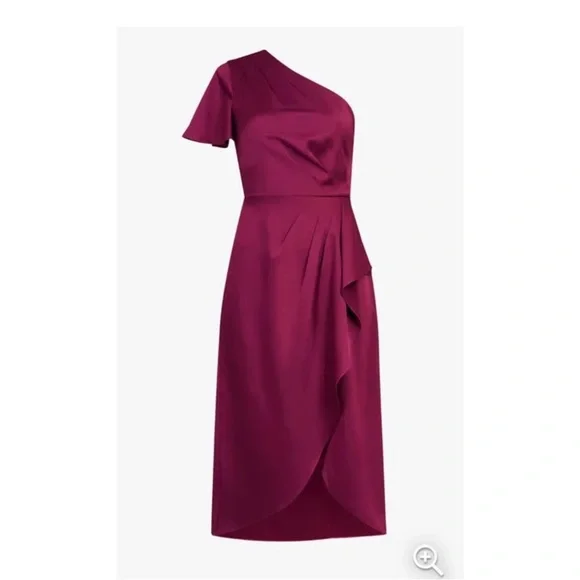 NWT Ted Baker London Ridah Waterfall One Shoulder Dress Size:0 US 2